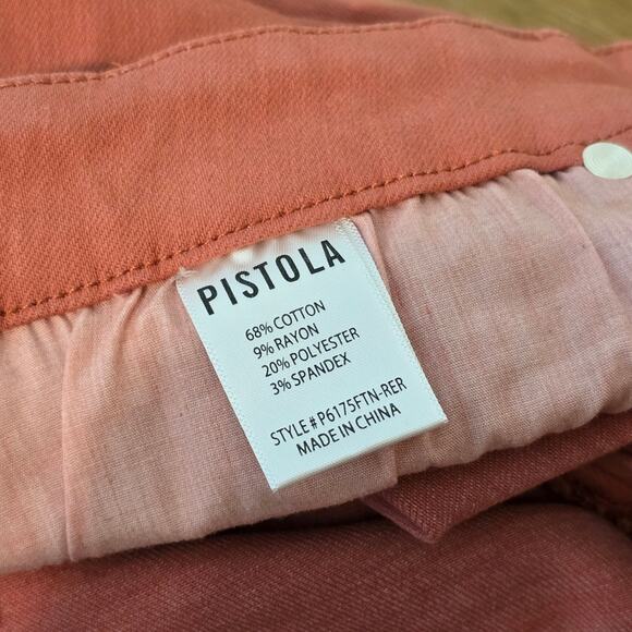 Pistola Drea Slim Straight Stretch High-Rise Jean 33 - Red Rock - Picture 7 of 12